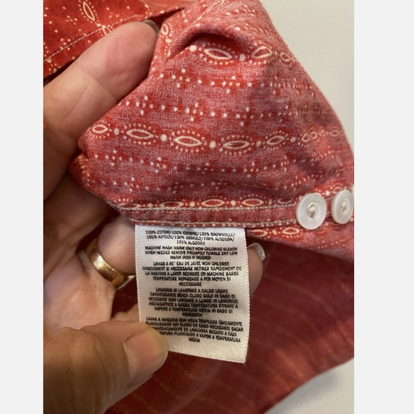 RRL Navajo Red and White striped European Vintage Rare Shirt XL 1998 - Picture 4 of 8